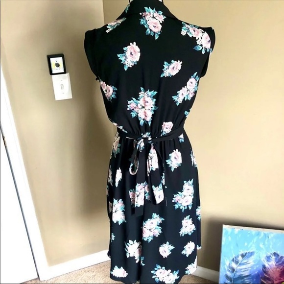 *3 for $30* Floral Wrap Dress - Picture 3 of 3